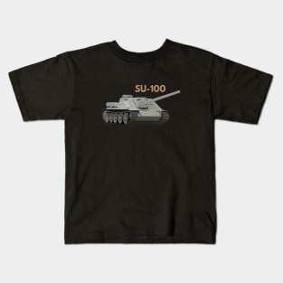 SU-100 Soviet WW2 Tank Destroyer Kids T-Shirt